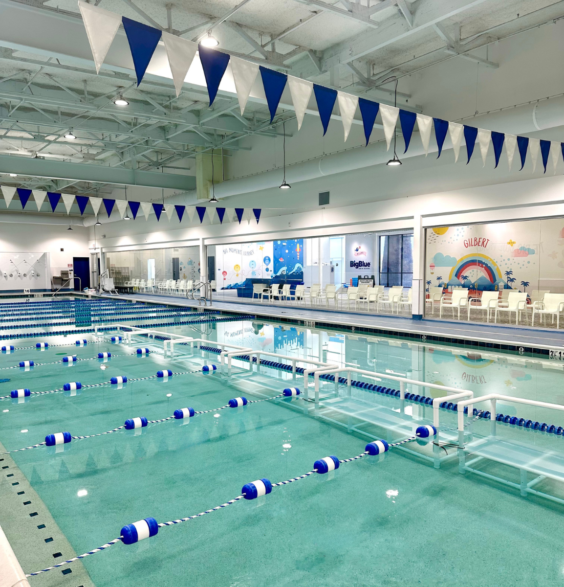 Big Blue Swim School Gilbert, AZ pool and lane lines