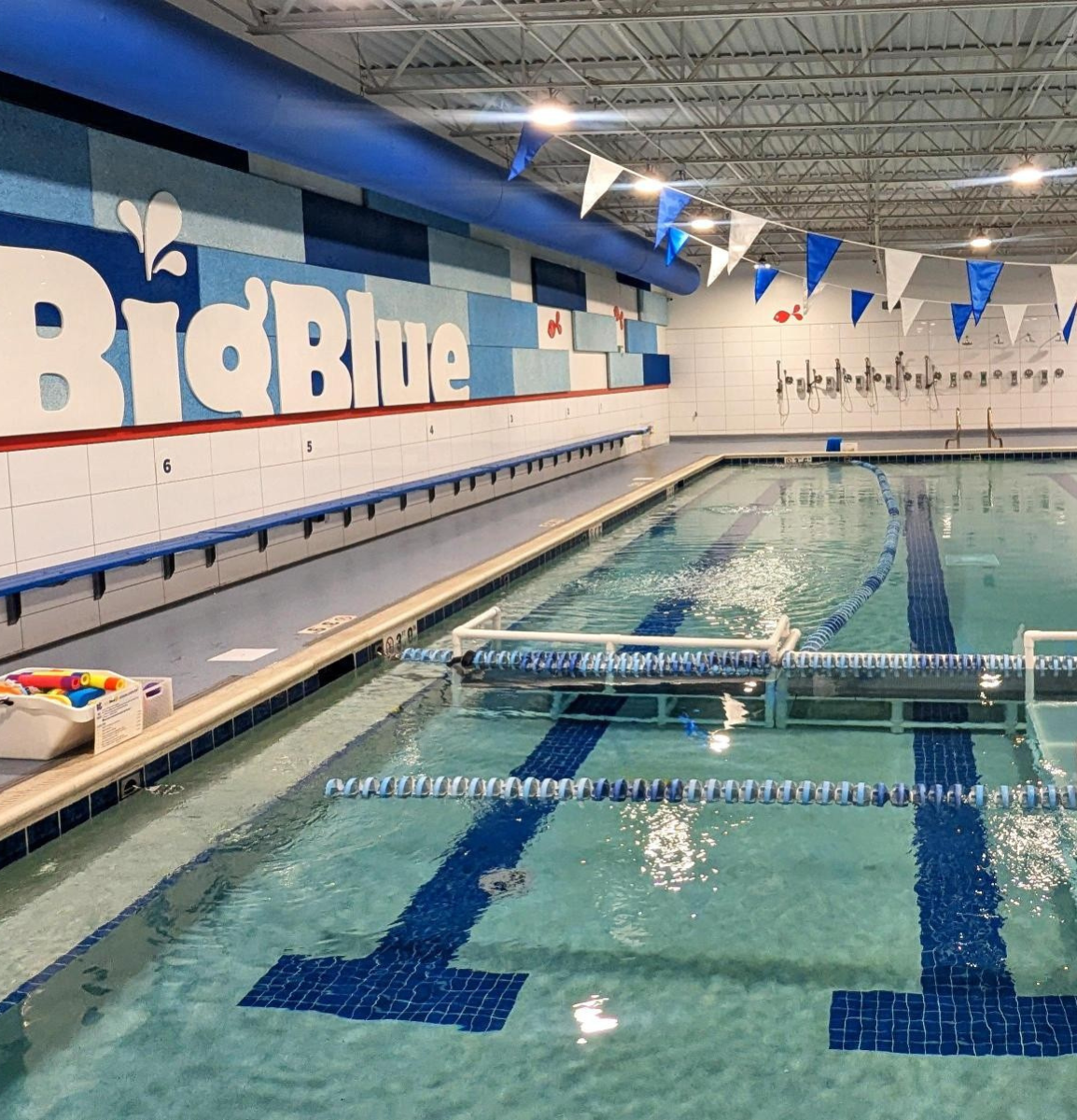 Big Blue Swim School Niles indoor pool and lane lines