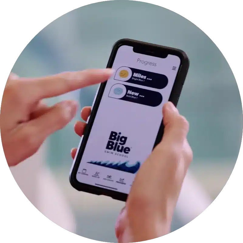 scheduling a lesson on the Big Blue app